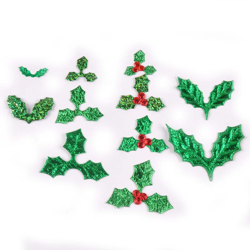 Art Craft Leaves - 100Pcs 25-60mm Christmas Tree Leaves Sticker