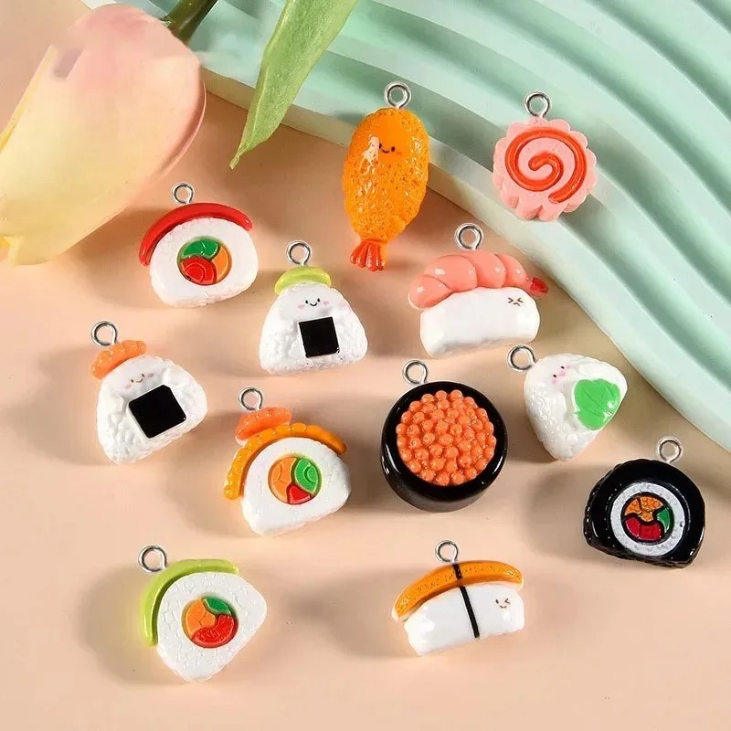Art Craft Items - 10Pcs Mini Food Resin Charms Shiny