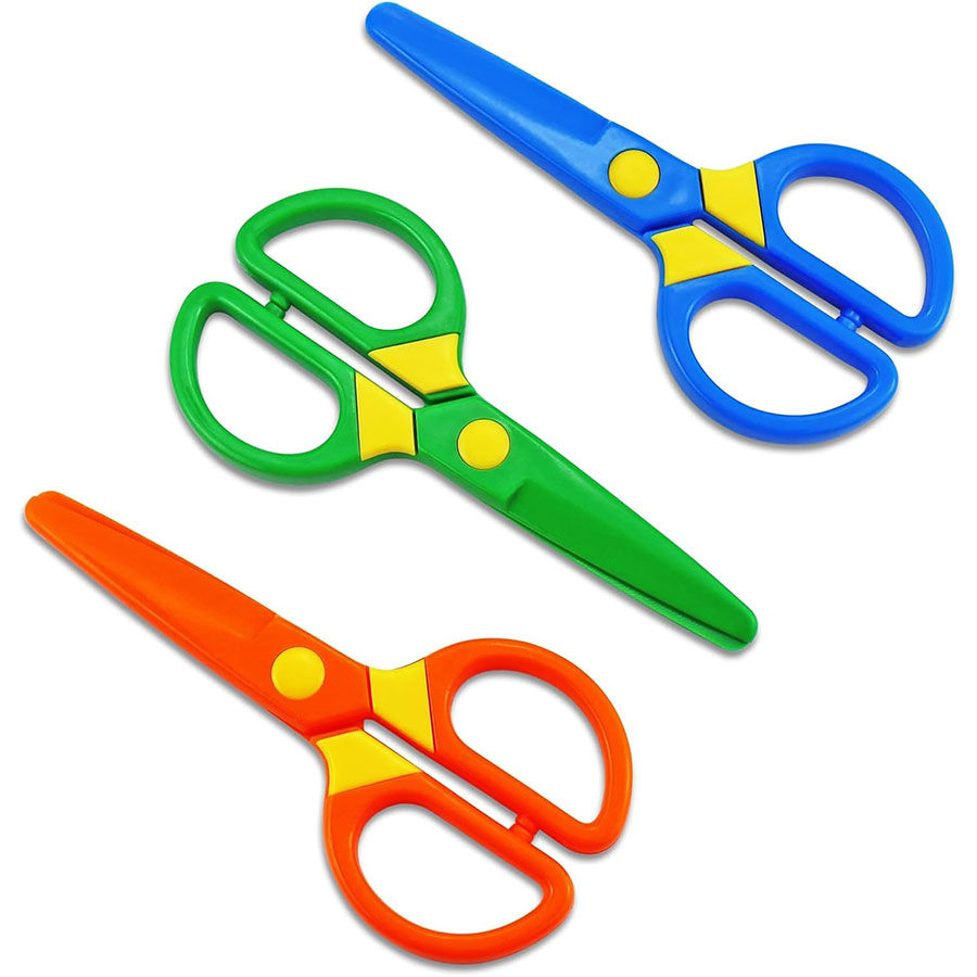 Art Craft For Preschool - Plastic Safety Scissors Blunt Tip Scissor