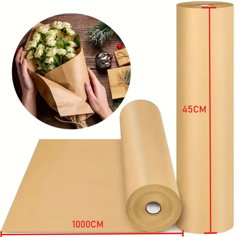 Art Craft Items - 45CM*1000CM Brown Kraft Wrapping Paper Roll