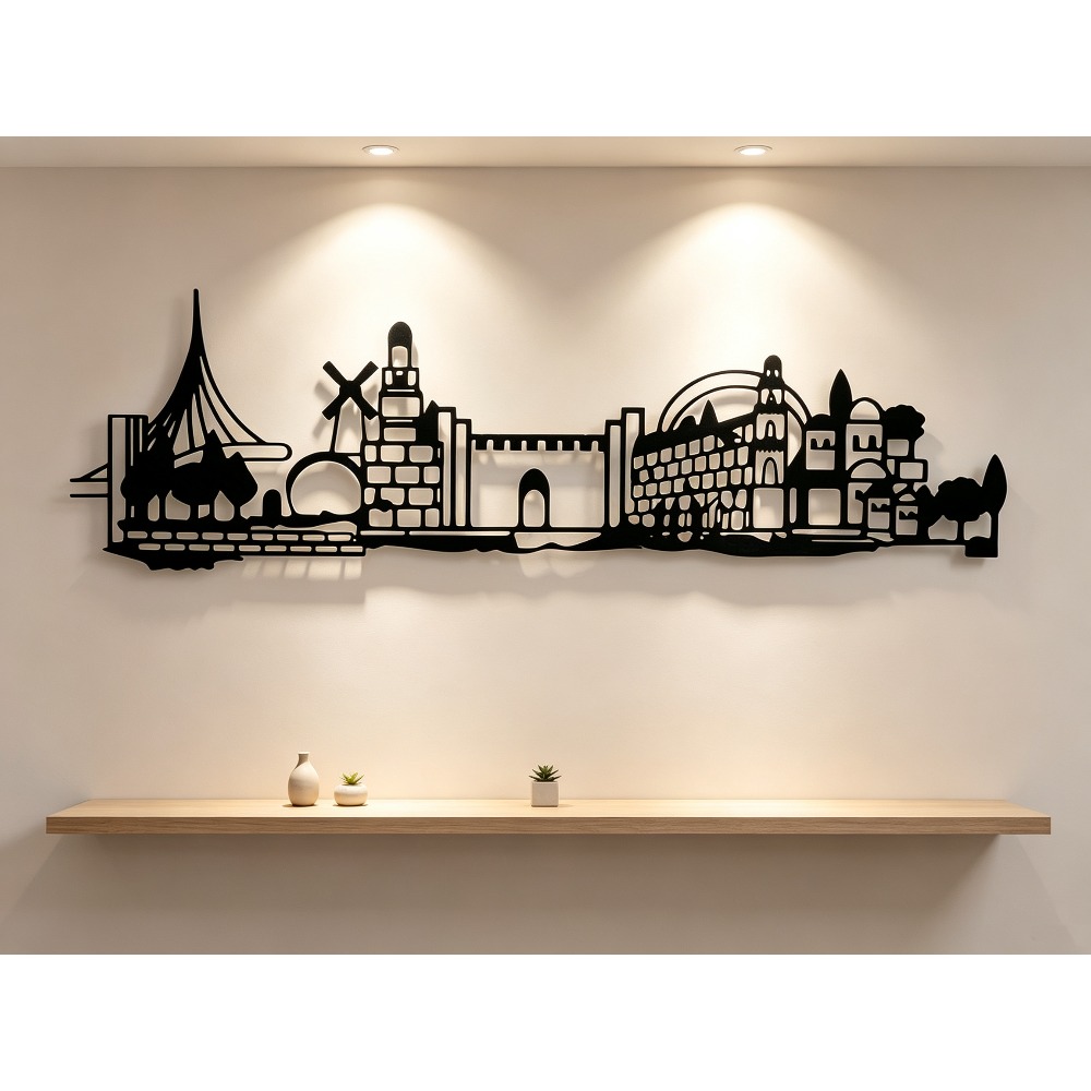 Art & Craft Clipart - CIFBUY Metal Wall Art Jerusalem Skyline
