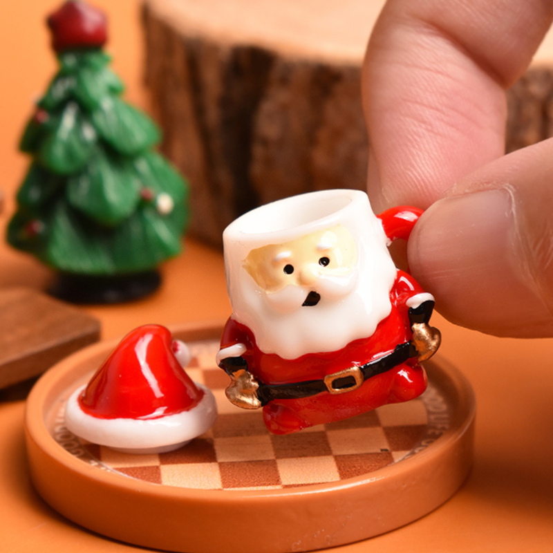 Art Craft Activity - Mini Santa Teacup Ornament - Resin