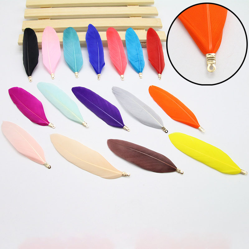 20Pcs Natural Goose Feather Ch - Art Craft Activity ulasan dan harga