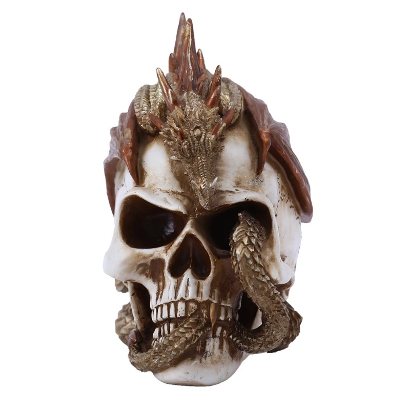Skull Dragon Resin Figurine -  - Art Craft Bar ulasan dan harga