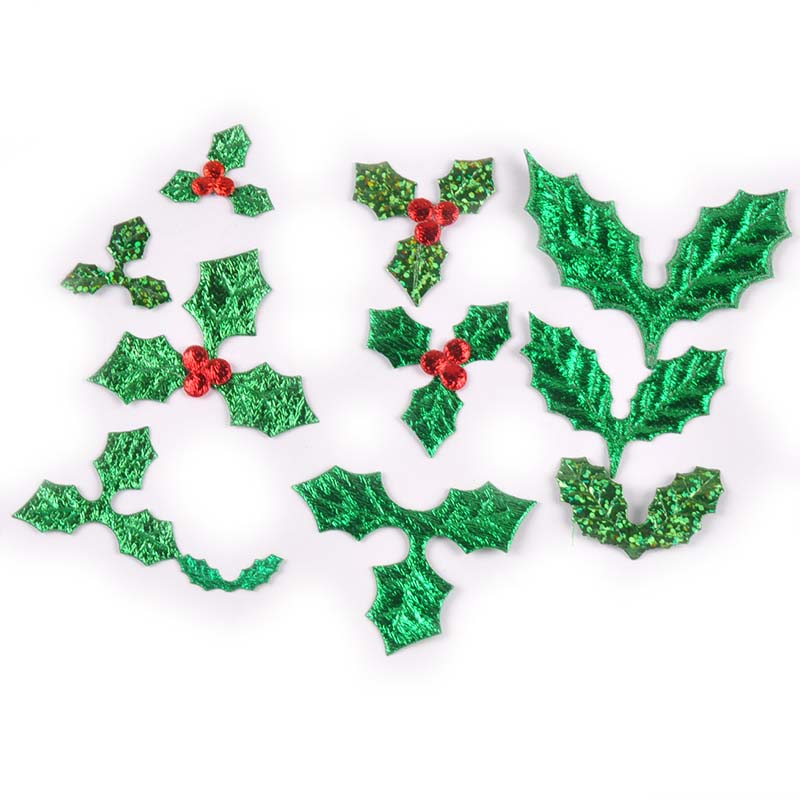 100Pcs 25-60mm Christmas Tree  - Art Craft Leaves ulasan dan harga