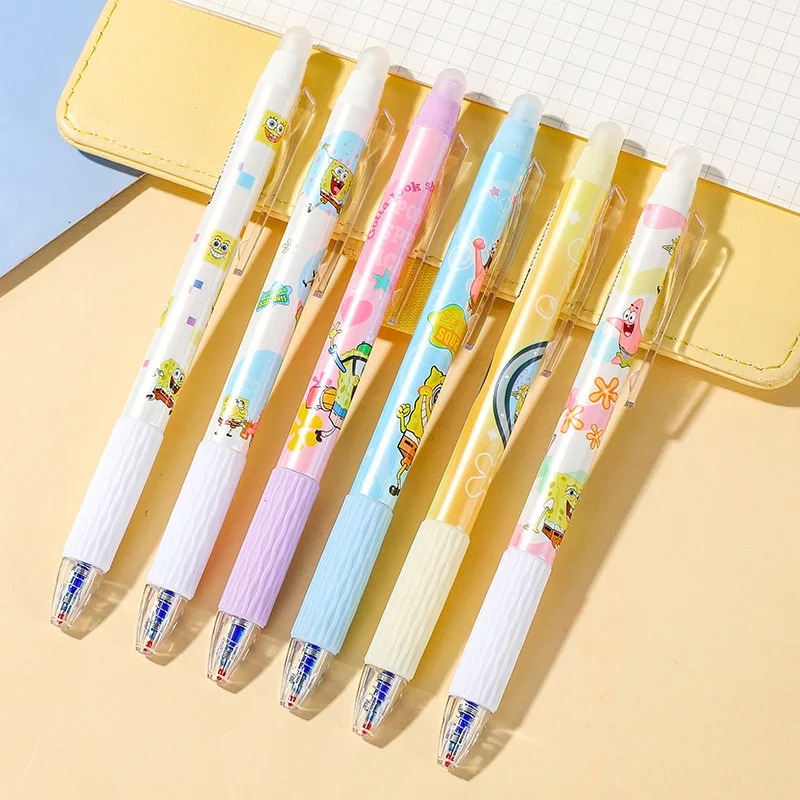 6Pcs/Set SpongeBob Kawaii Eras - Calligraphy Pen Set ulasan dan harga
