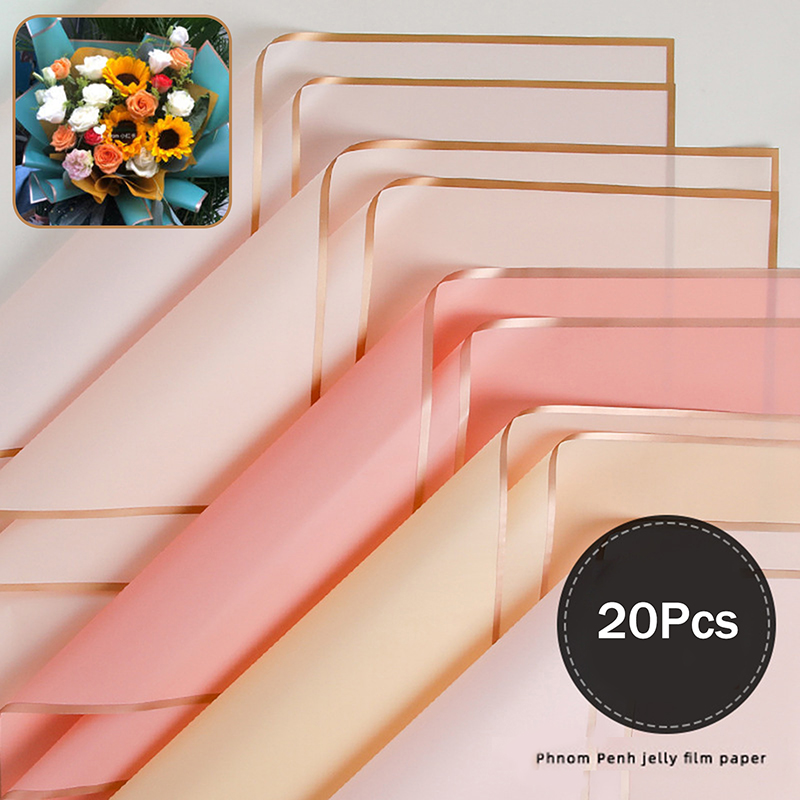 20-Pack Gold Edge Flower Wrapp - Art Craft Items ulasan dan harga
