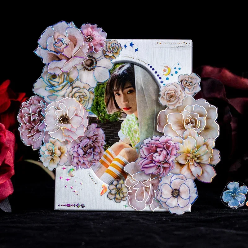 3pcs/pack Flowers Flat Sticker - Art Craft Stationery ulasan dan harga