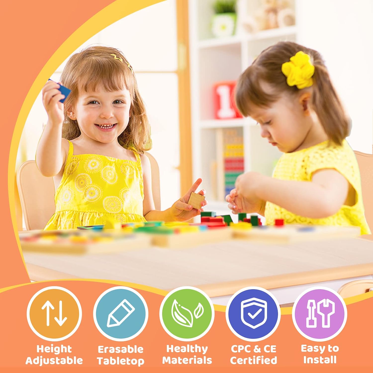 Kids Table and 2 Chairs Set, H - Art Craft Toddlers ulasan dan harga