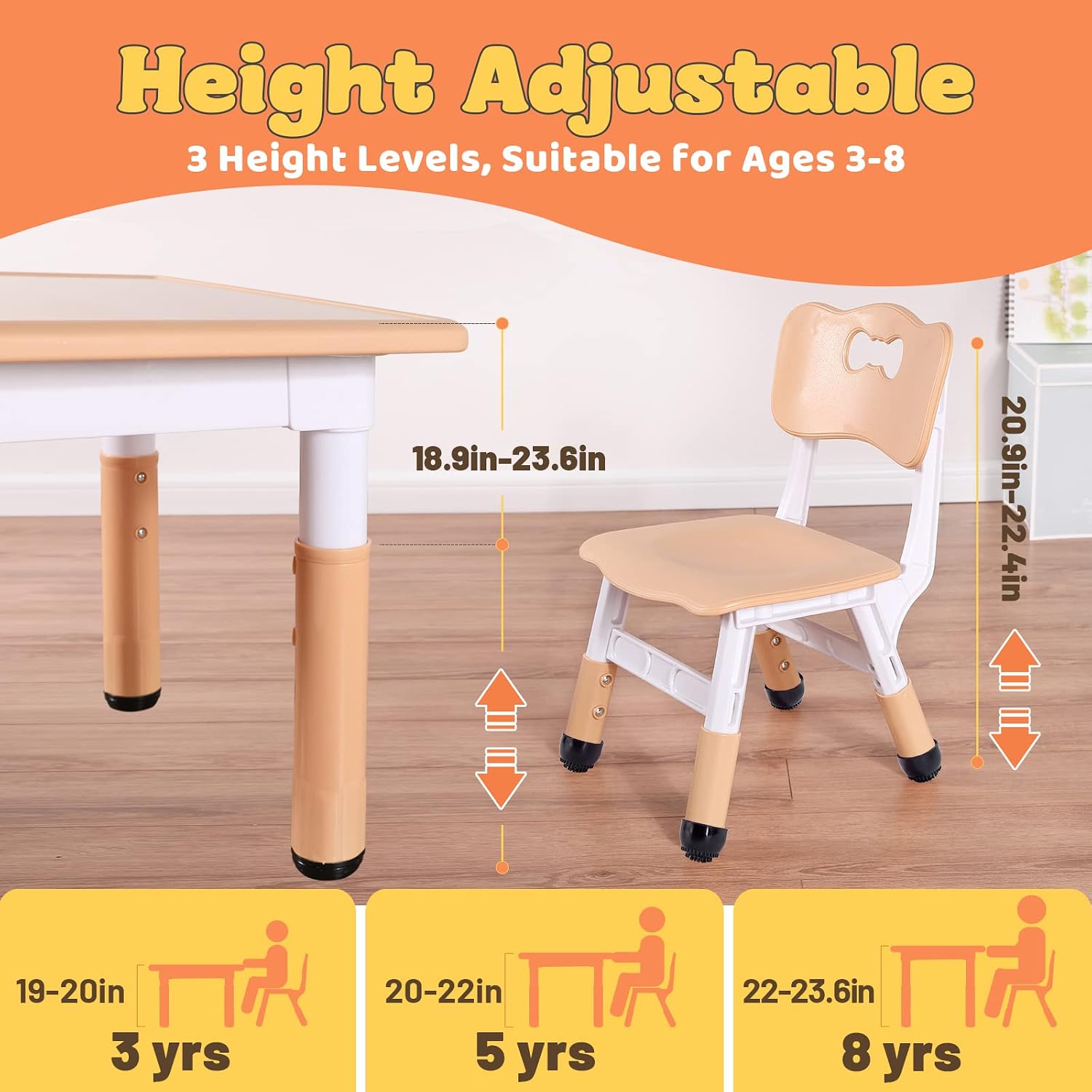 Kids Table and 2 Chairs Set, H - Art Craft Toddlers ulasan dan harga