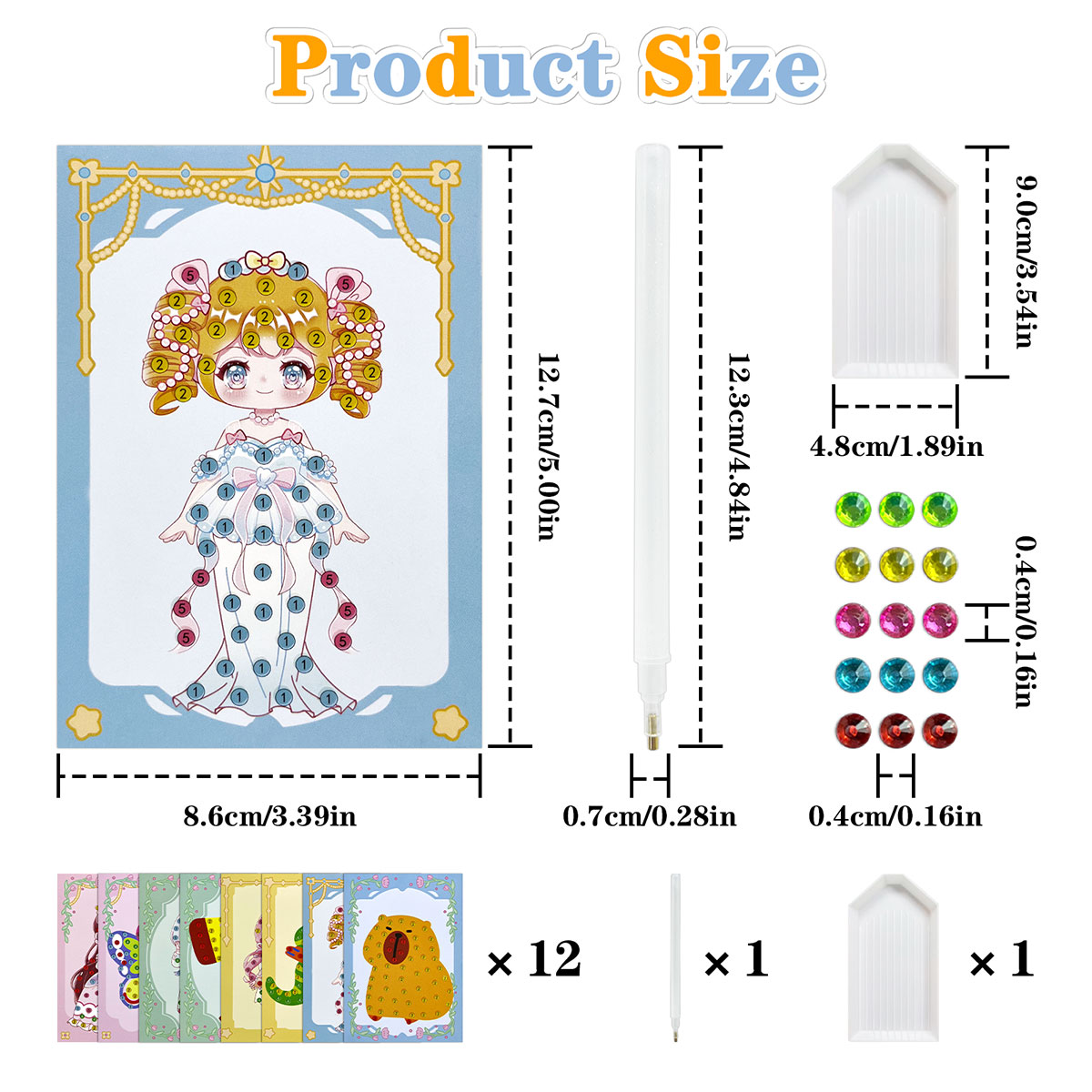 16 Pcs Gem Kit DIY Arts Crafts - Art Craft Easy ulasan dan harga