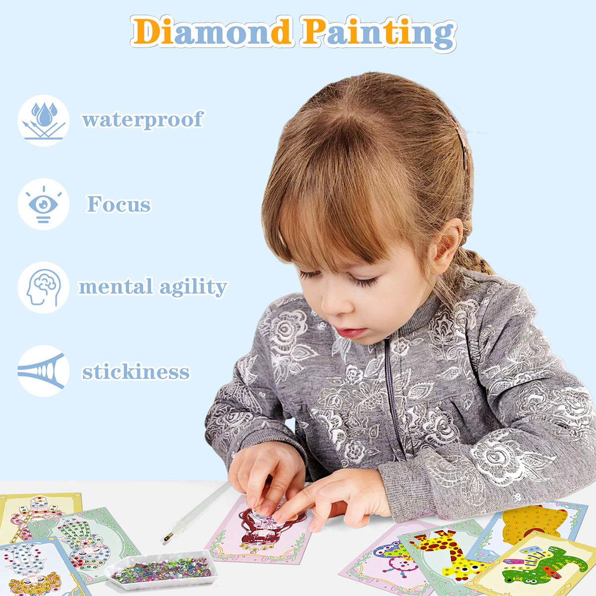 16 Pcs Gem Kit DIY Arts Crafts - Art Craft Easy ulasan dan harga
