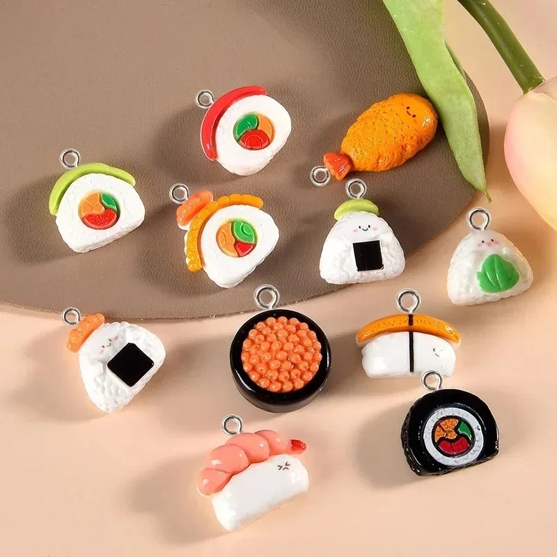 10Pcs Mini Food Resin Charms S - Art Craft Items ulasan dan harga