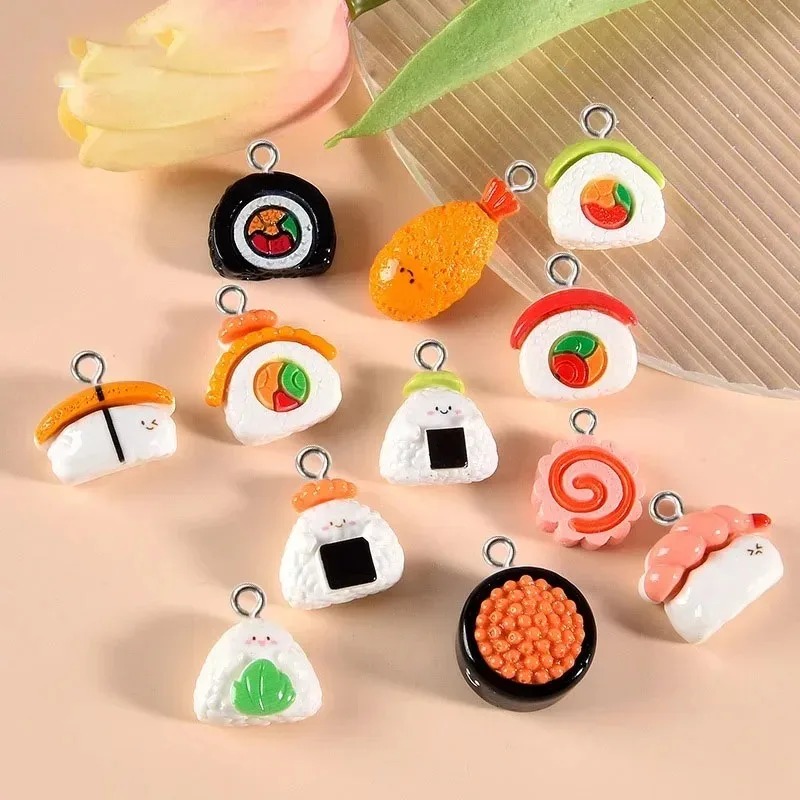 10Pcs Mini Food Resin Charms S - Art Craft Items ulasan dan harga