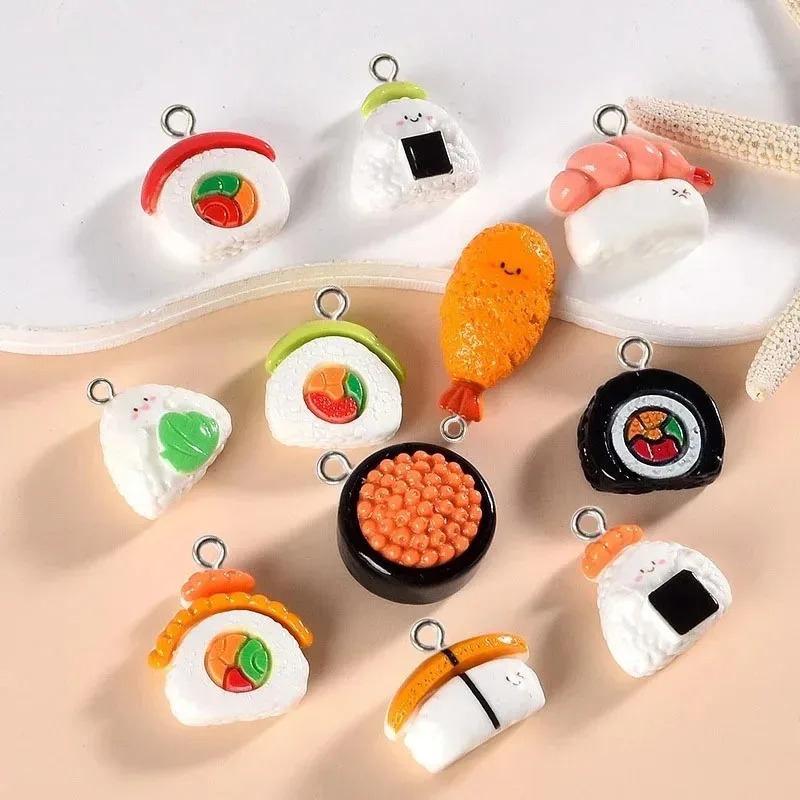10Pcs Mini Food Resin Charms S - Art Craft Items ulasan dan harga