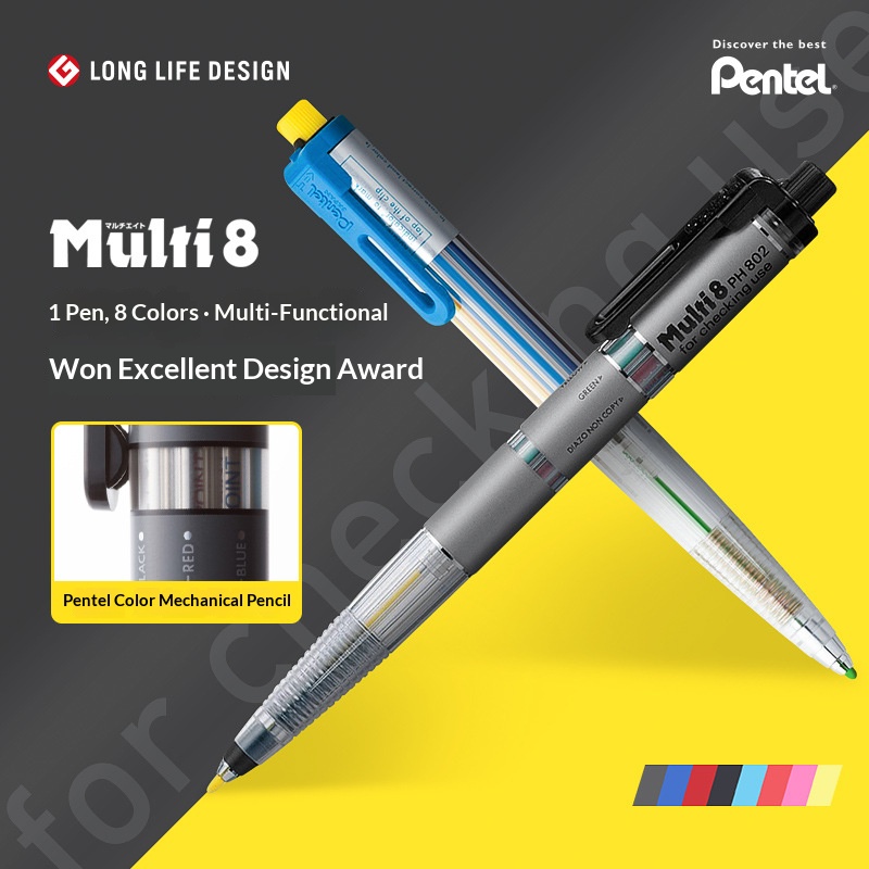 Pentel Multi 8 in 1 Color Mech - Staedtler Pencil Lumocolor ulasan dan harga