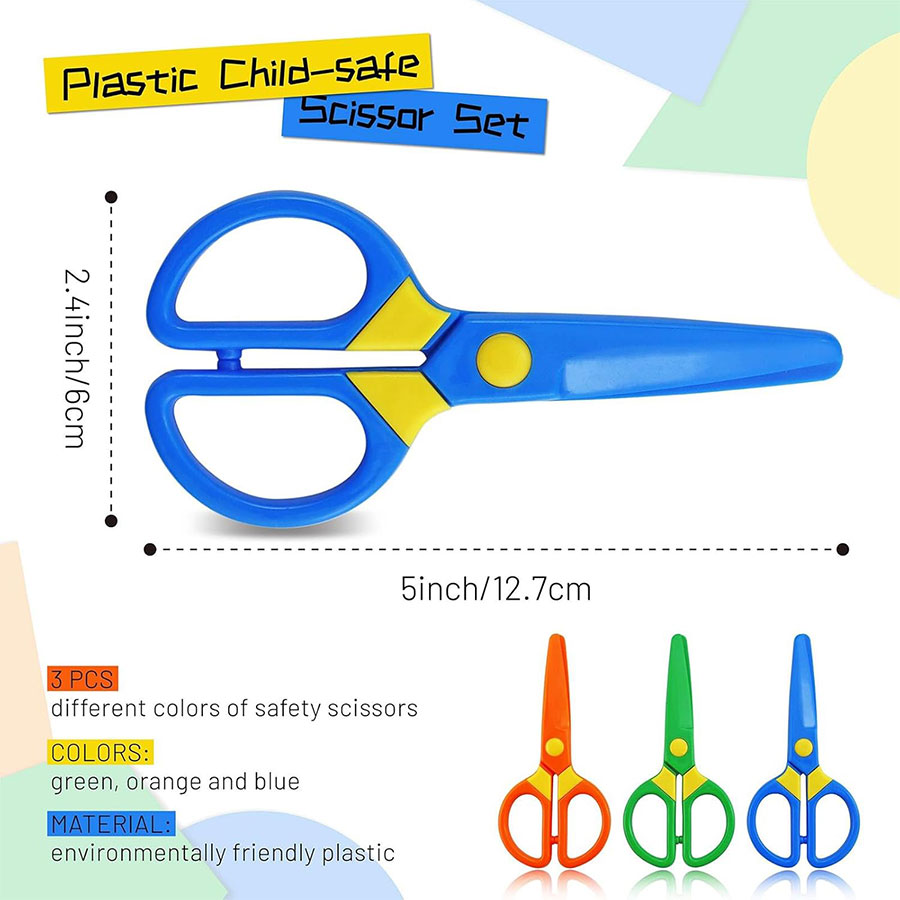 Plastic Safety Scissors Blunt  - Art Craft For Preschool ulasan dan harga