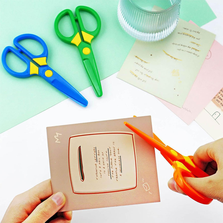 Plastic Safety Scissors Blunt  - Art Craft For Preschool ulasan dan harga