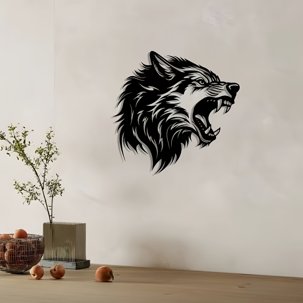 CIFBUY Wolf Head Metal Wall Ar - Art Craft Bar ulasan dan harga