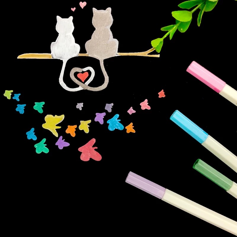 12pcs Colorful Metallic Pen, D - Art Craft Stationery ulasan dan harga