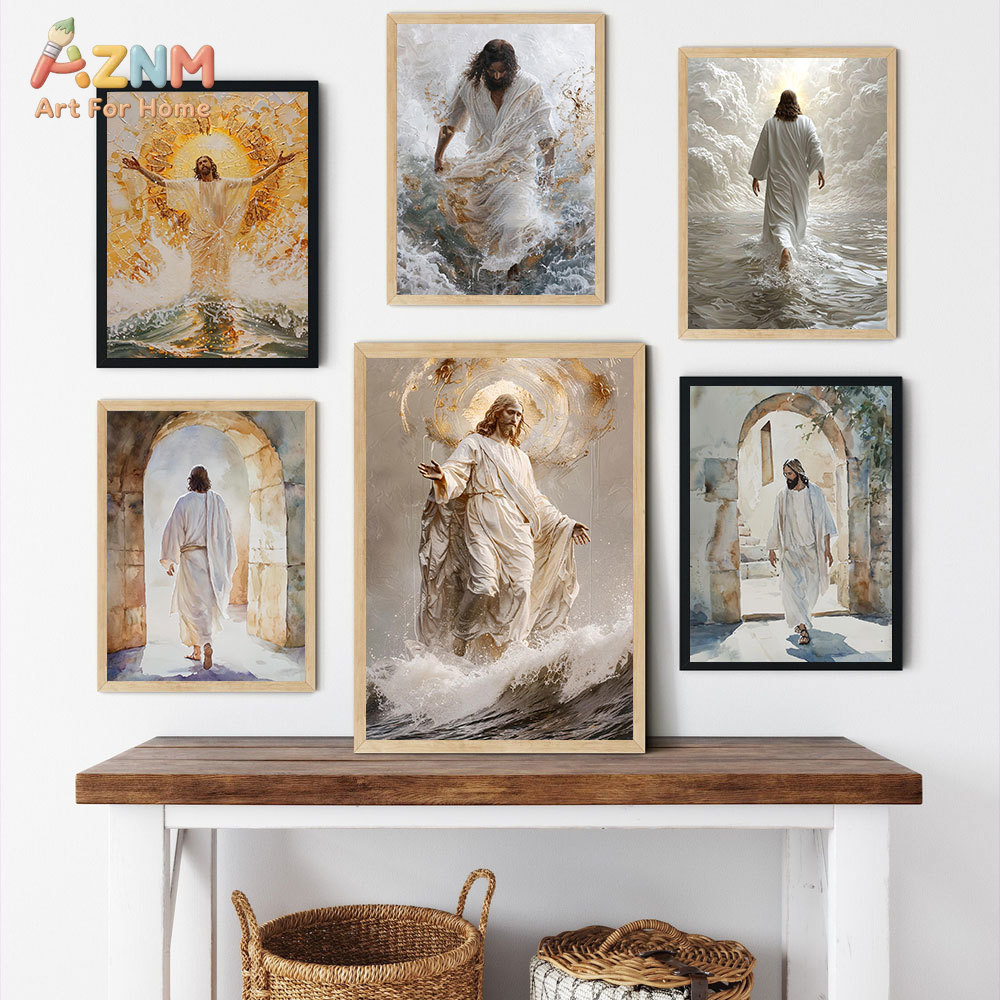 AZNM Jesus Christ Canvas Print - Art Craft Toys ulasan dan harga