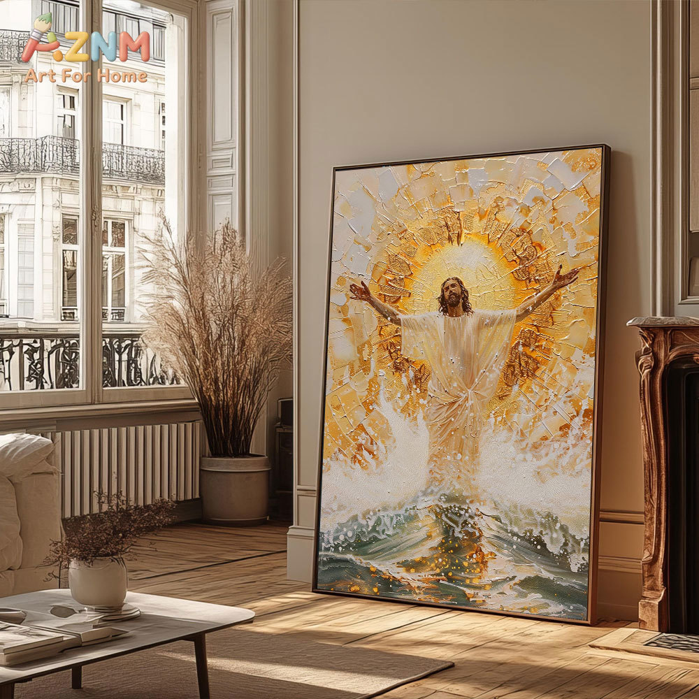 AZNM Jesus Christ Canvas Print - Art Craft Toys ulasan dan harga
