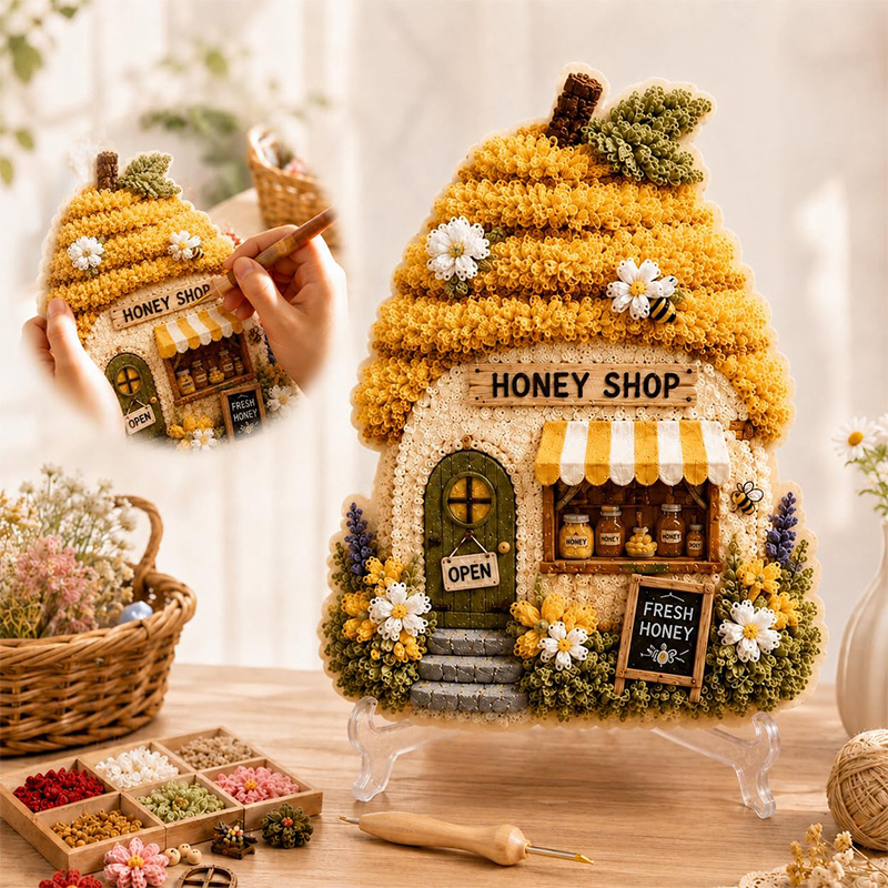 3D Mushroom House Poke Art DIY - Art Craft Activity ulasan dan harga