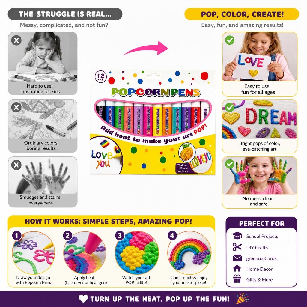 12 Color 3D Magic Heat Activat - Art Craft Stationery ulasan dan harga