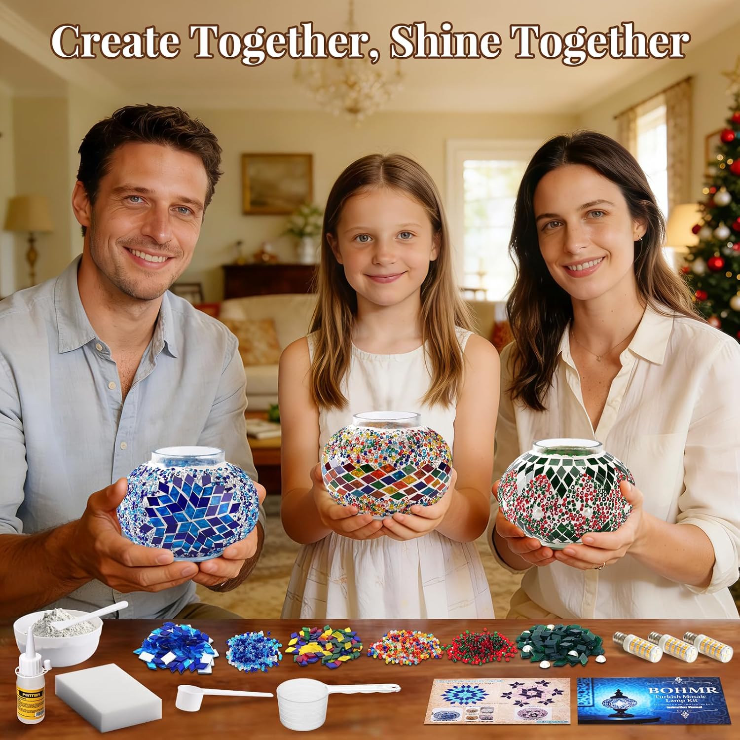 DIY 3 Globe Turkish Mosaic Lam - Art Craft Diy ulasan dan harga