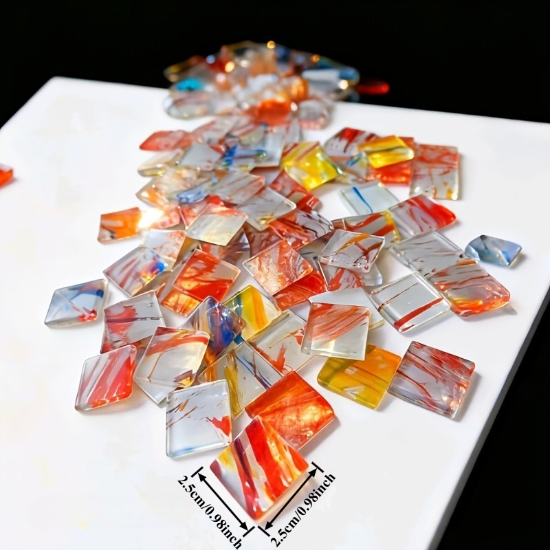 100g square mosaic hand-painte - Art Craft Bar ulasan dan harga