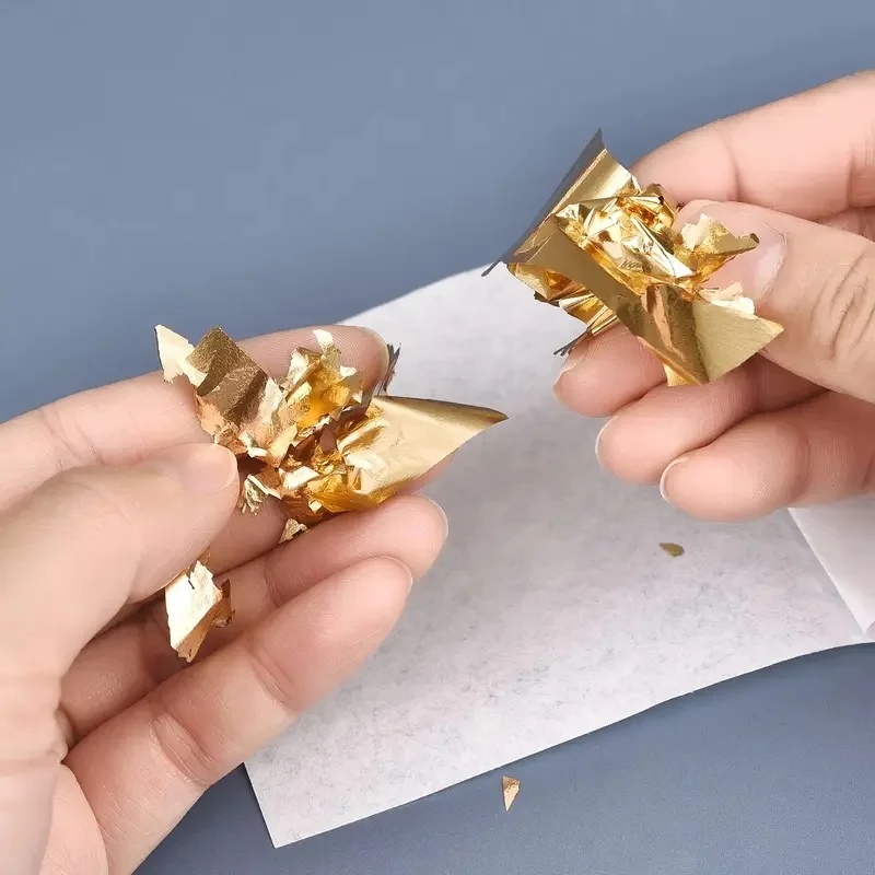 100-300pcs Imitation Gold Silv - Art Craft Leaves ulasan dan harga