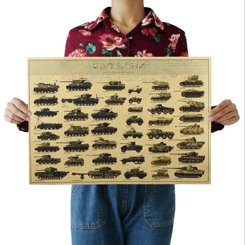 51x35cm Vintage World War II T - Art Craft Bar ulasan dan harga