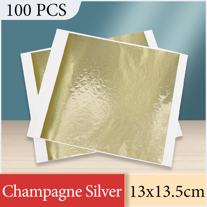 13x13.5cm Champagne Silver Foi - Art Craft Leaves ulasan dan harga