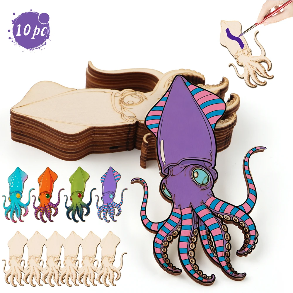 10pcs/set Unfinished Wood Craf - Art Craft Diy ulasan dan harga