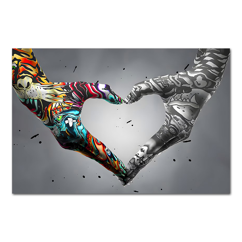 Graffiti Hand Love Canvas Pain - Art Craft Toys ulasan dan harga