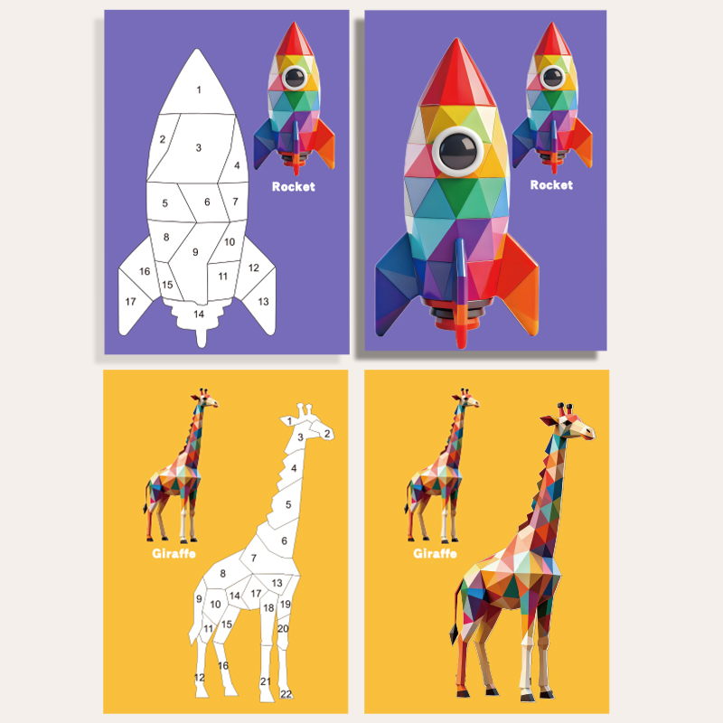 Educational Geometry Animal St - Art Craft For Preschool ulasan dan harga