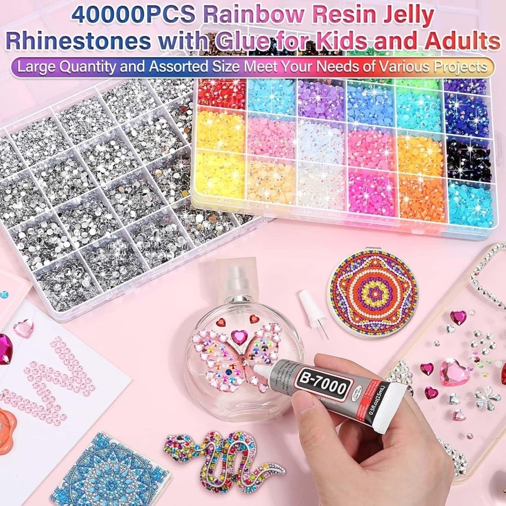 Hot Multicolor Resin Rhineston - Art Craft Items ulasan dan harga