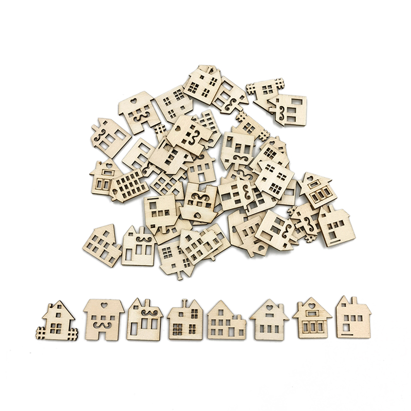50pcs Unpainted Wood Slices fo - Art Craft For Preschool ulasan dan harga