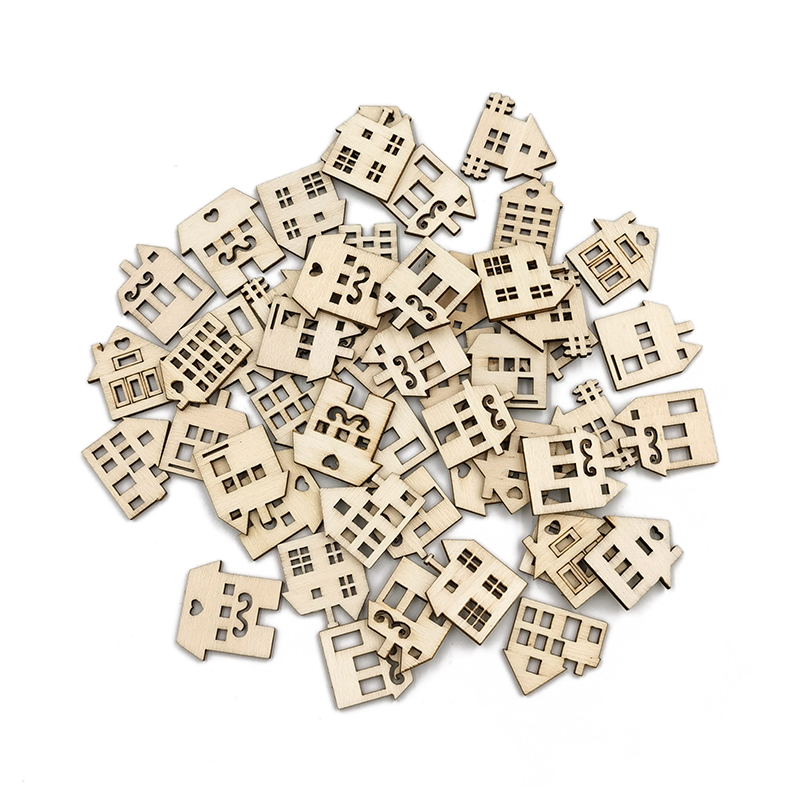 50pcs Unpainted Wood Slices fo - Art Craft For Preschool ulasan dan harga