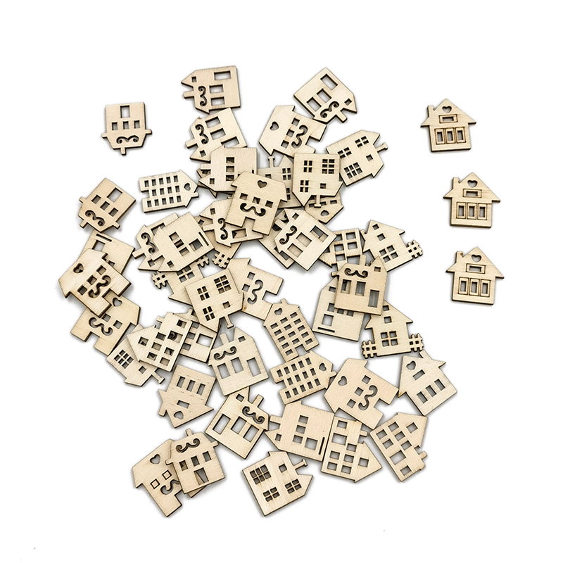 50pcs Unpainted Wood Slices fo - Art Craft For Preschool ulasan dan harga